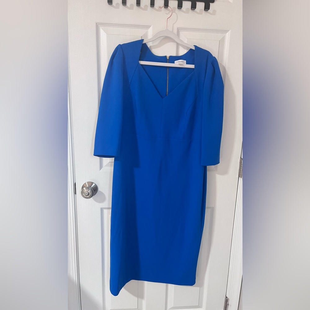 Calvin Klein Bright Blue color dress